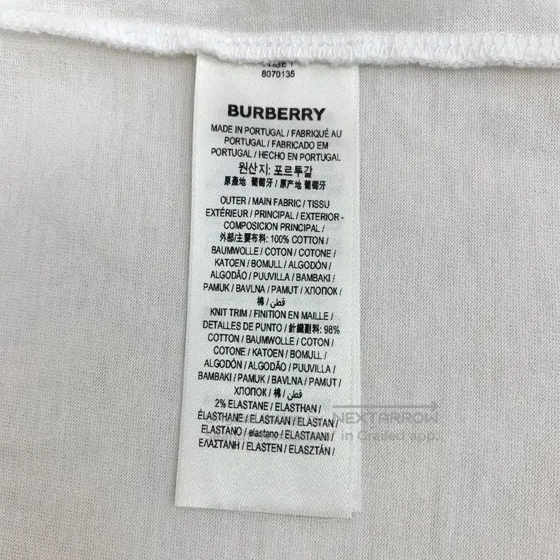 Burberry Burberry White Cotton T-Shirt for Women. Size XL / US 12-14 / IT 48-50 - 6 Thumbnail