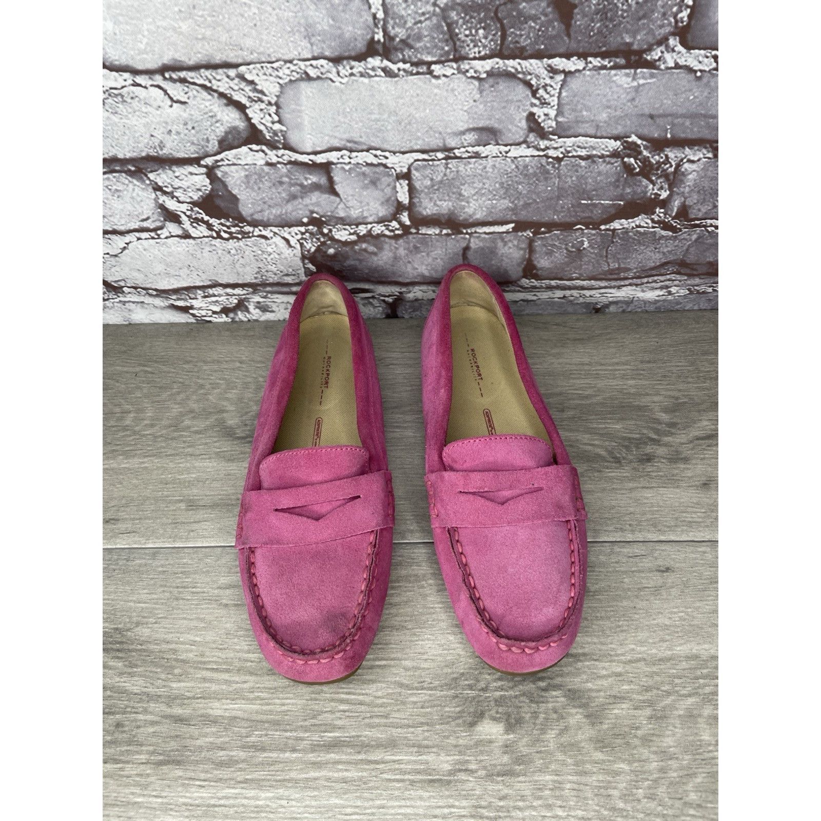 Rockport Rockport Fuchsia Pink Suede Leather Penny Loafer Driving Fla Size US 8 / IT 38 - 12 Thumbnail