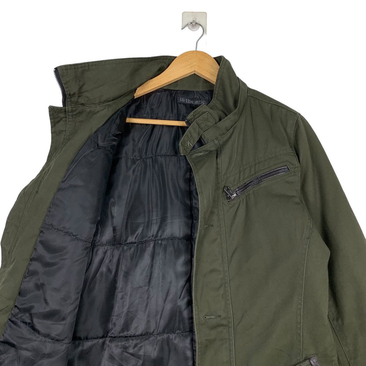 In The Attic IN THE ATTIC Turtleneck Four Pocket Green Jacket #1154-C53 Size US M / EU 48-50 / 2 - 8 Thumbnail