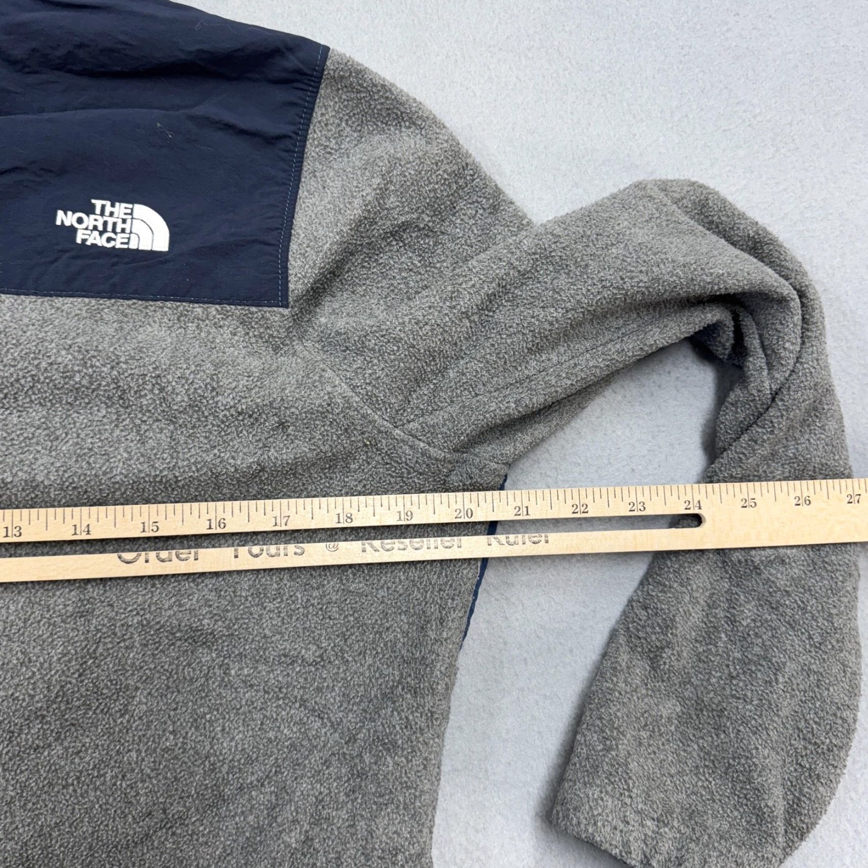 The North Face The North Face Sweater Womens Medium Gray Blue Fleece Snap Half Zip Pullover Size M / US 6-8 / IT 42-44 - 6 Thumbnail