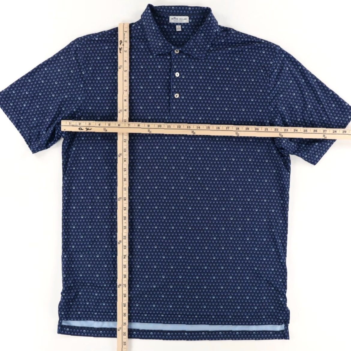 Peter Millar Peter Millar Skull Seeing Double Stretch Polo Shirt Navy Men's L Size US L / EU 52-54 / 3 - 3 Thumbnail