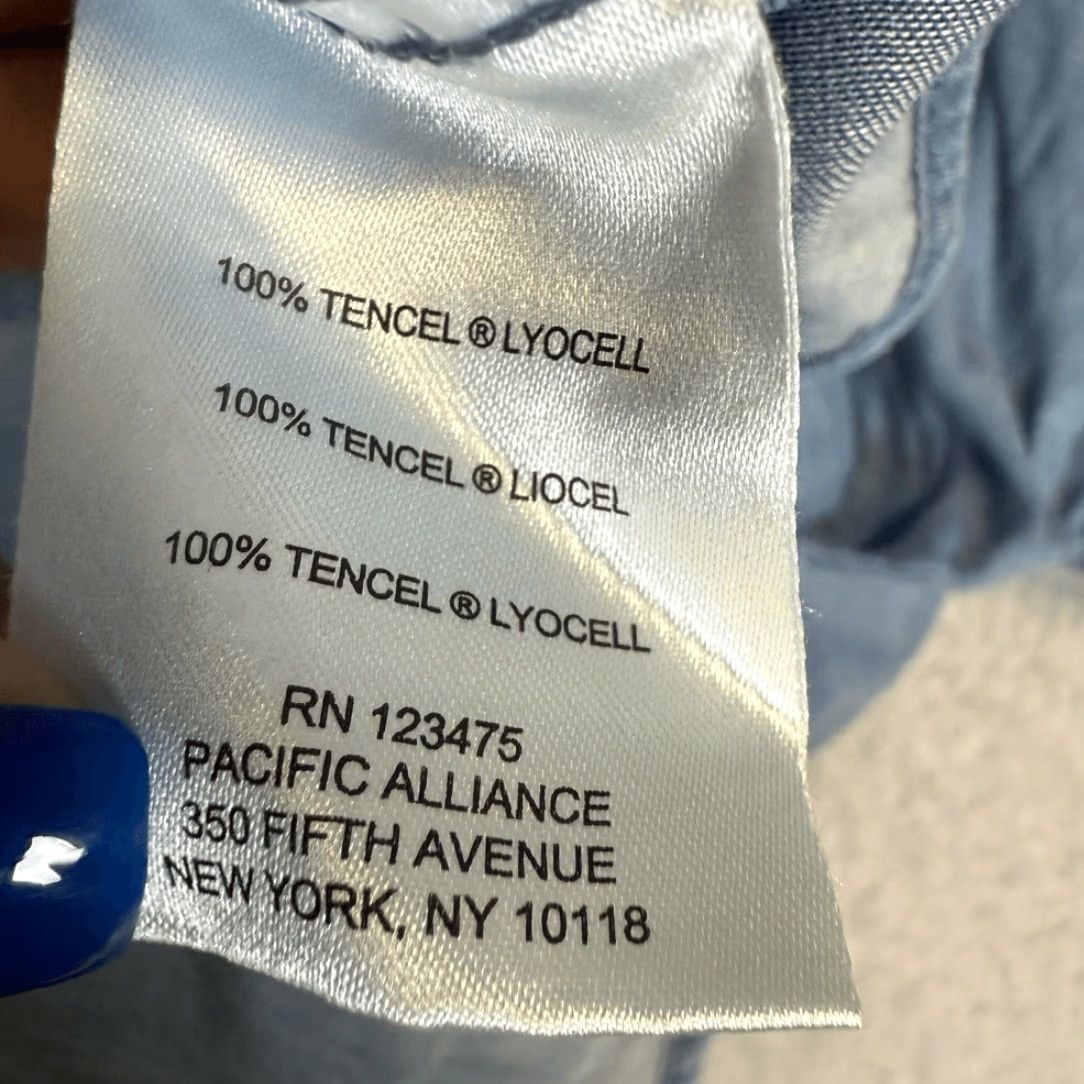 Ellen Tracy VINTAGE Ellen Tracy Blouse Shirt Lyocell Hi Low Short Sleeve Blue Women’s L Size L / US 10 / IT 46 - 3 Thumbnail