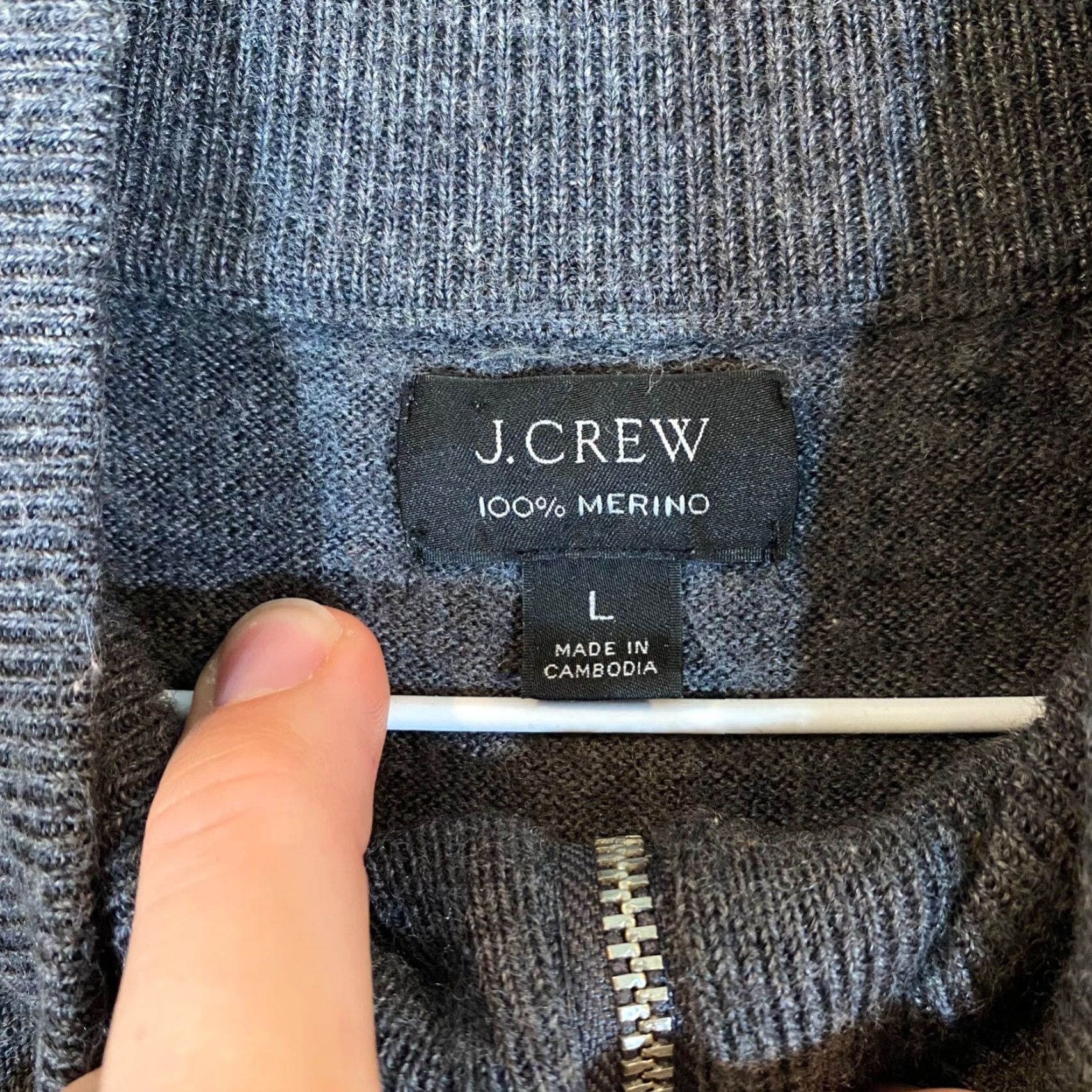 J.Crew VINTAGE J.CREW Sweater Men Large 100% Merino Wool Pullover 1/4 Zip Long Sleeve Casual Winter Size US L / EU 52-54 / 3 - 2 Thumbnail