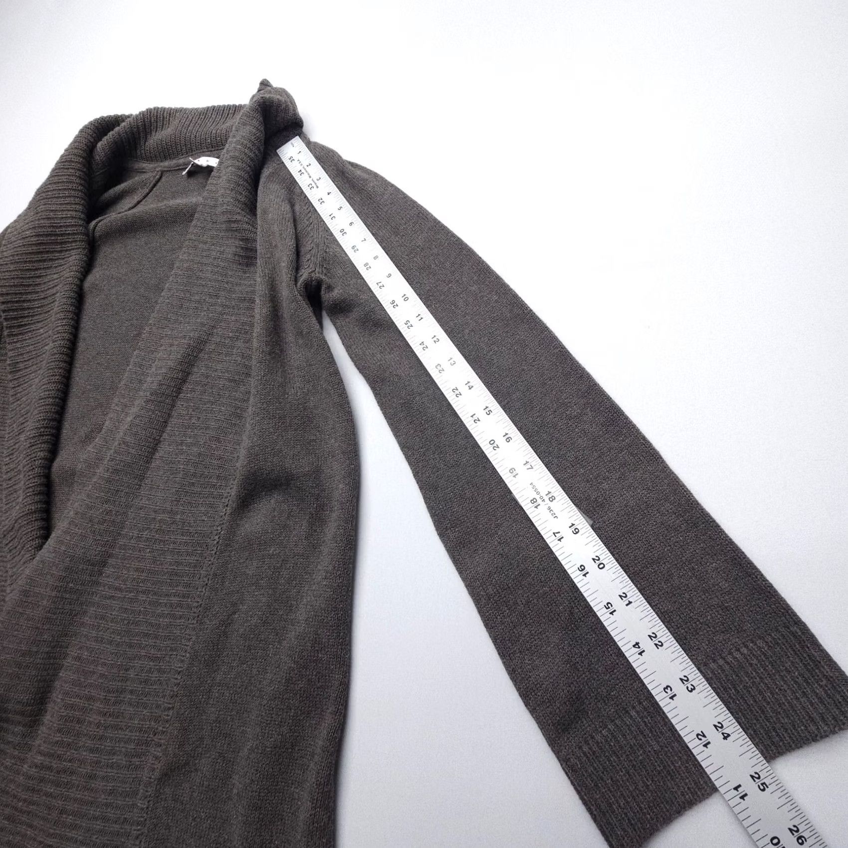 Vintage Cabi Cardigan Sweater Womens XS Gray 100% Cotton Duster Open Shawl Knit Long Sleeve Casual Size XS / US 0-2 / IT 36-38 - 5 Thumbnail