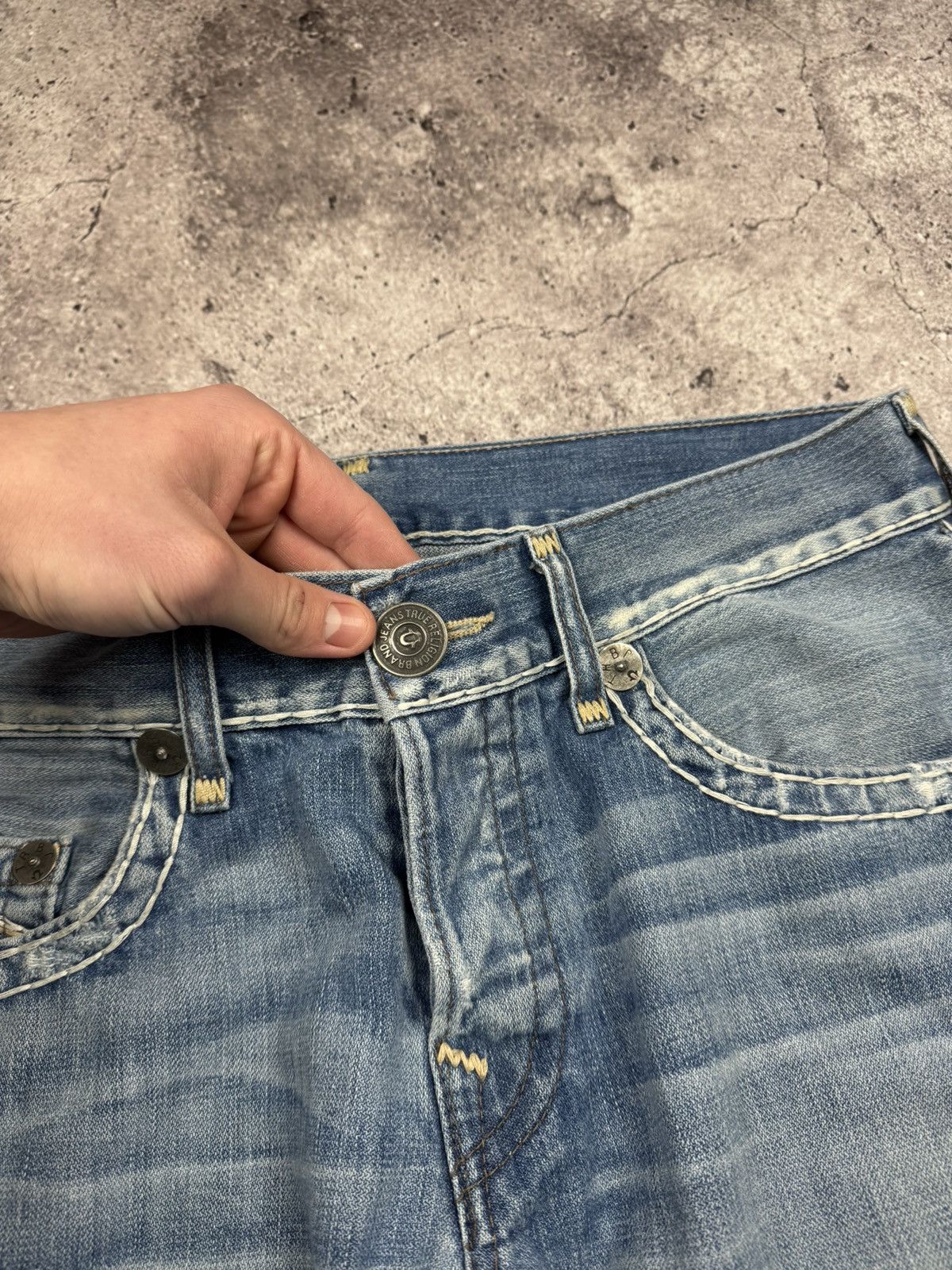 True Religion True Religion Vintage Jeans Flared Wide Baggy Distressed Y2K Size US 31 - 5 Thumbnail