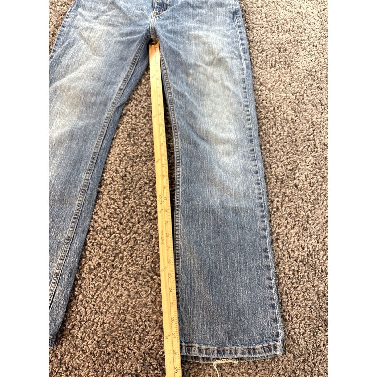 Levi's Levi's 527 Jeans Mens 33x28 Blue Bootcut Medium Wash Stretch Denim Western Cowboy USA 5-Pocket Regular Mens Jeans Size US 33 - 2 Thumbnail