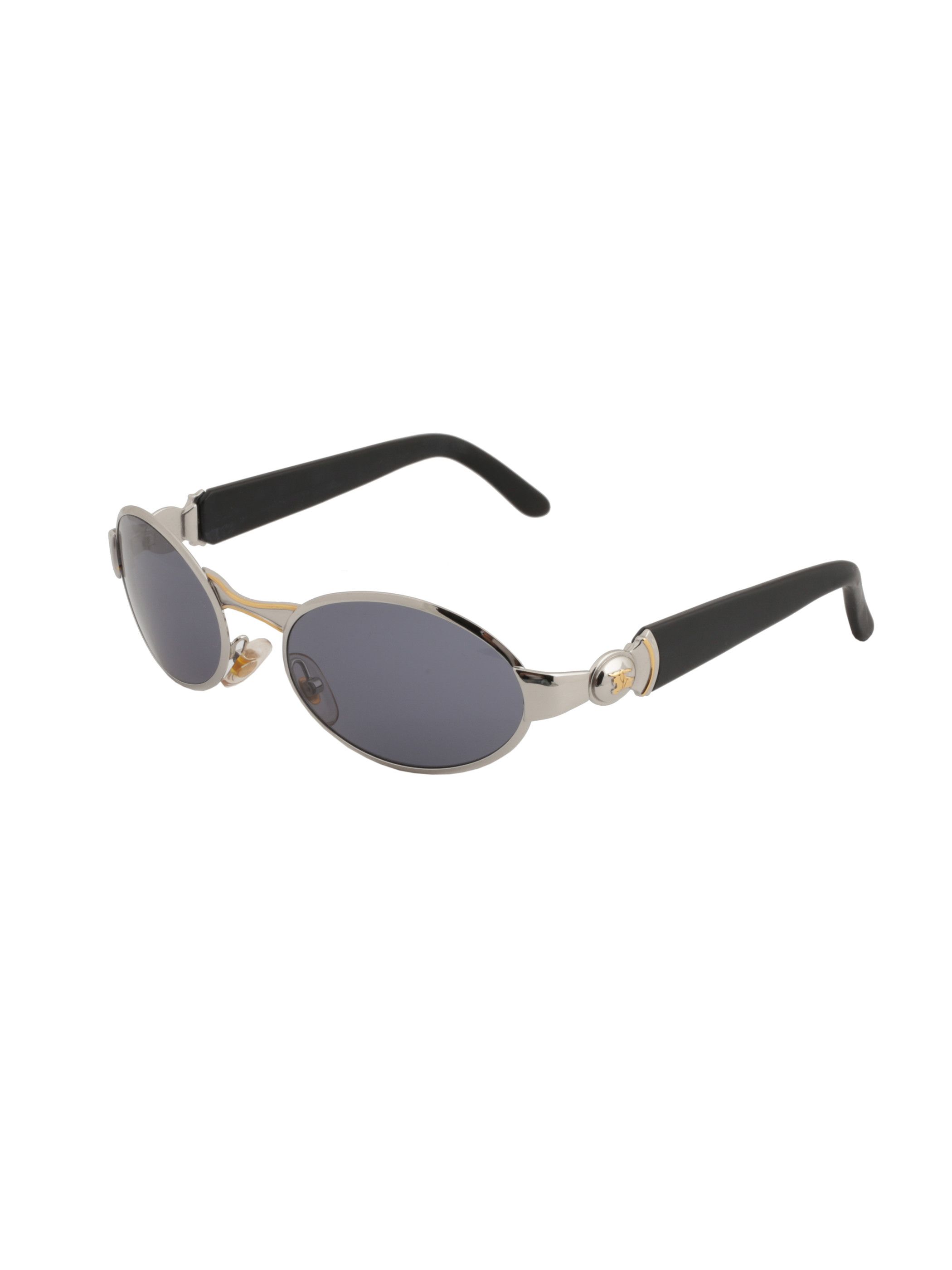 Burberry Burberry’s ’90s Silver & Gold Black Oval Sunglasses Size ONE SIZE - 1 Thumbnail