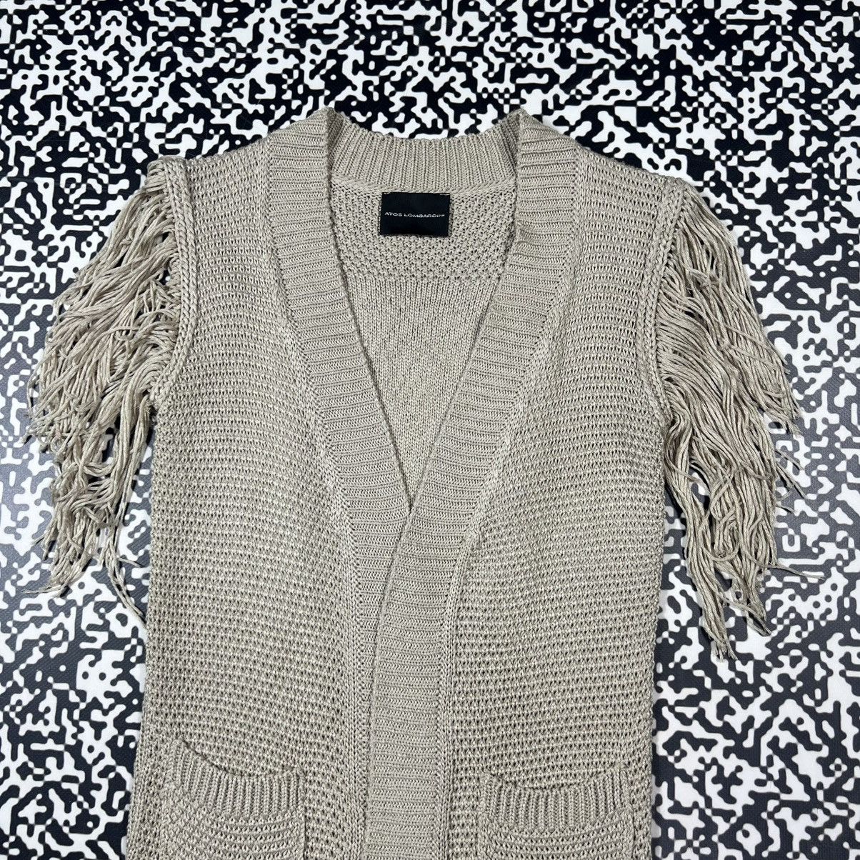 Japanese Brand Vintage Y2K Atos Lombardini Knitted Cardigan Sweater Size S / US 4 / IT 40 - 7 Thumbnail