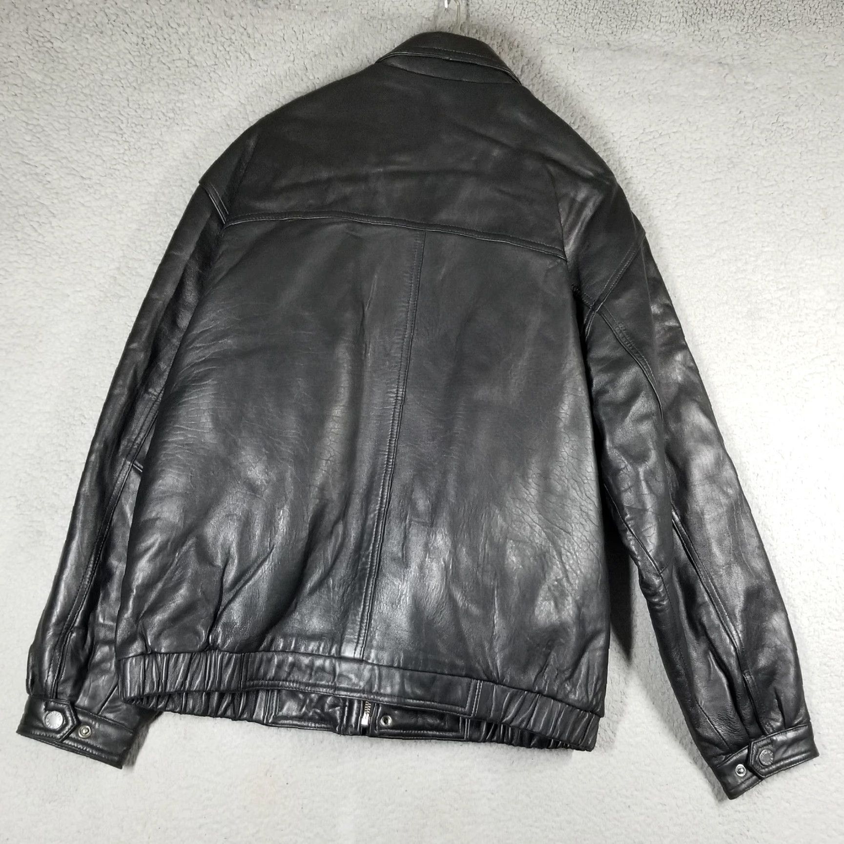 Pierre Cardin Pierre Cardin Jacket Mens XL Black Leather Bomber Quilted Lined Zip Snap Pockets Mens XL Black Leather Bomber Jacket Size US XL / EU 56 / 4 - 3 Thumbnail
