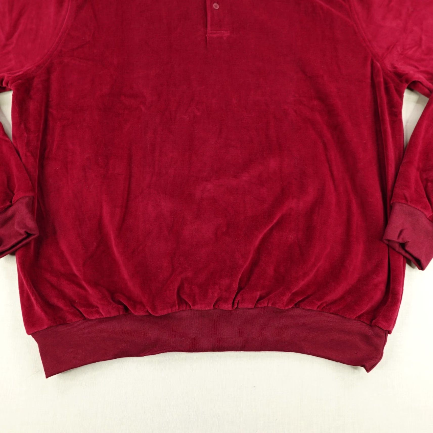 Vintage Vintage LL Bean Sweater Mens XL Red Velour Poly Style Pullover Collared 90s USA Size US XL / EU 56 / 4 - 3 Thumbnail