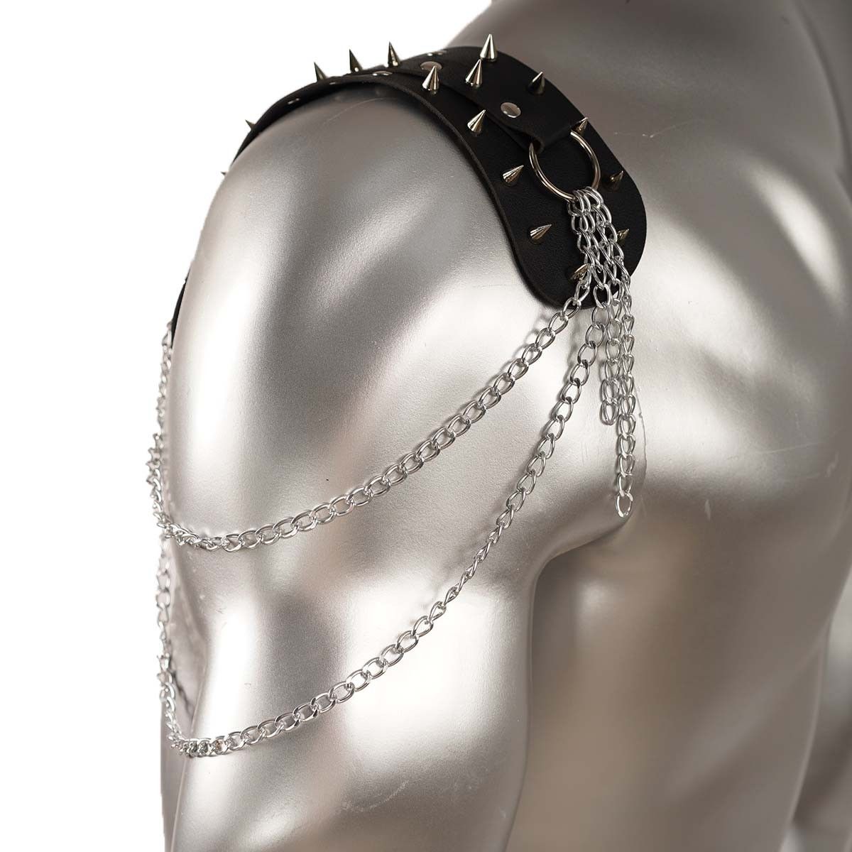 Vintage Shoulder Epaulettes Leather Spike Size ONE SIZE - 3 Thumbnail