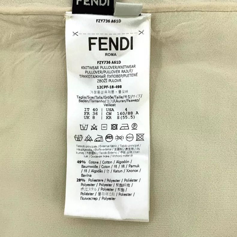 Fendi FENDI Green logo letter full-print cotton crewneck short-s Size XS / US 0-2 / IT 36-38 - 7 Thumbnail