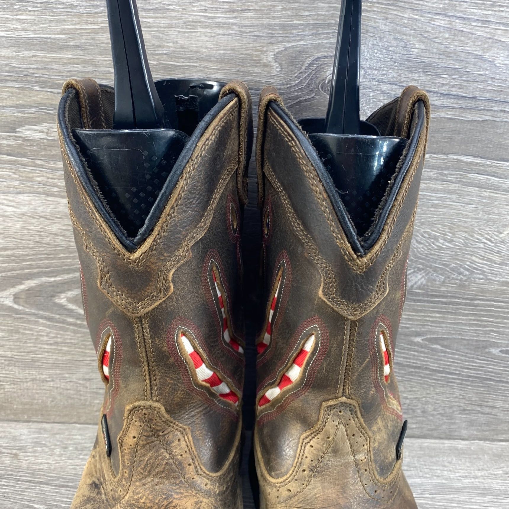 Vintage Wolverine Rancher Claw Mens 10.5 Brown Leather Square Steel Safety Toe Waterproof Cowboy Boots Boots Western Workwear Size US 10 / EU 43 - 5 Thumbnail