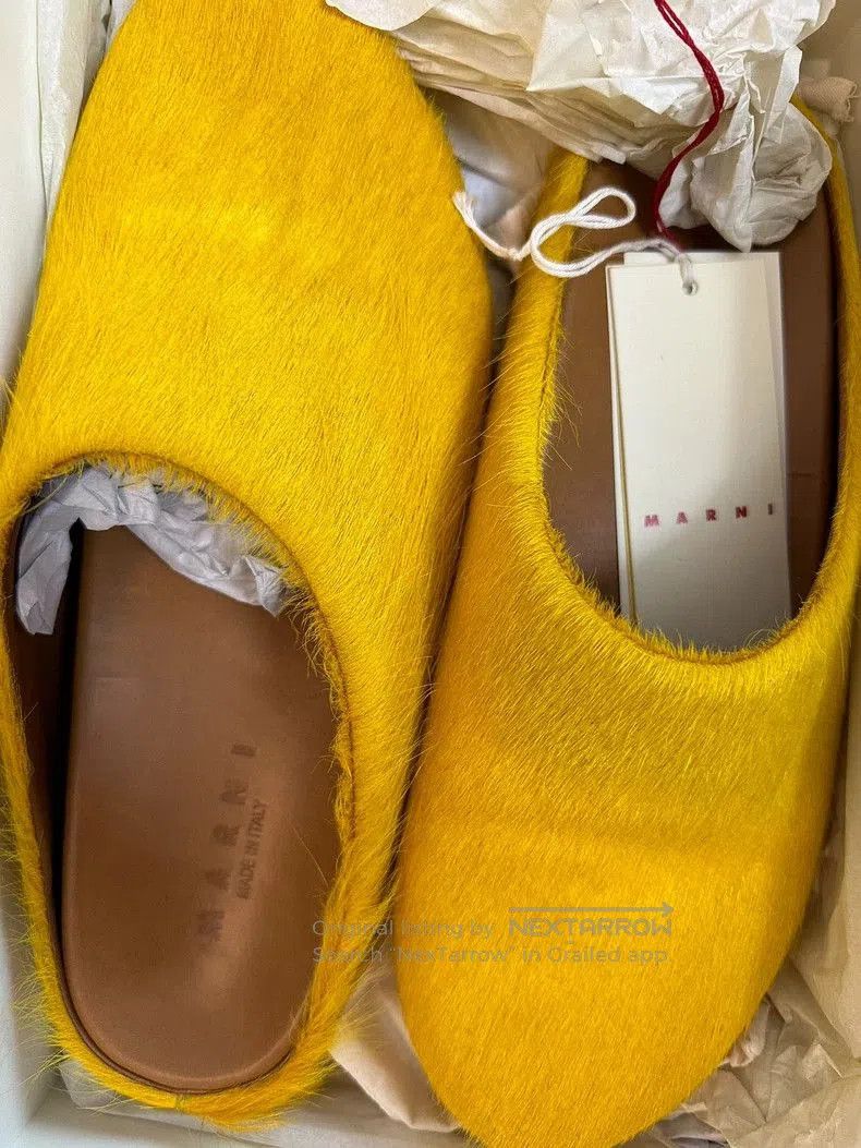 Marni marni Fluffy slippers yellow. Size US 10.5 / EU 43-44 - 6 Thumbnail