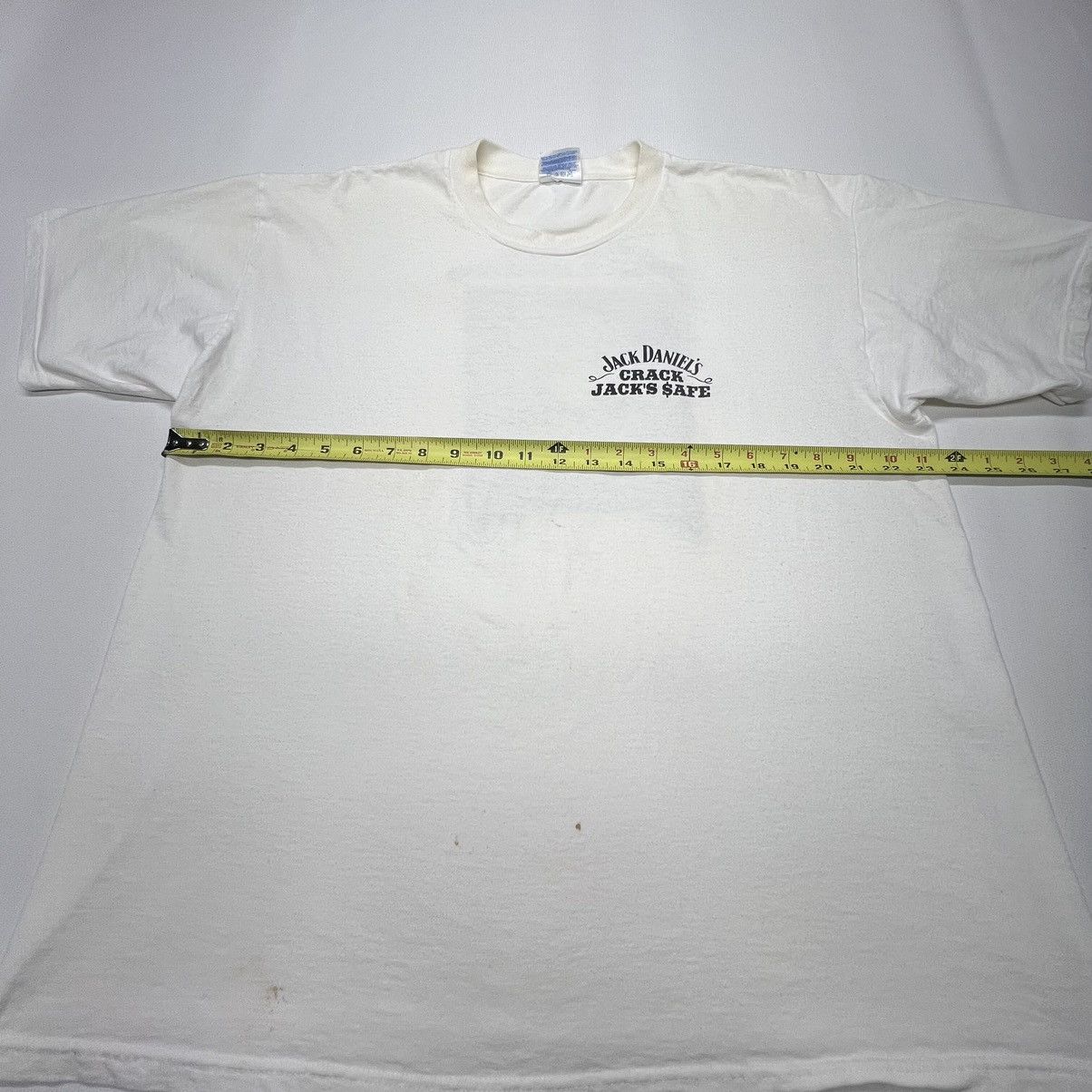 Vintage Jack Daniels Tee Shirt White Crack The Legend Safe Whiskey Size US XL / EU 56 / 4 - 25 Thumbnail