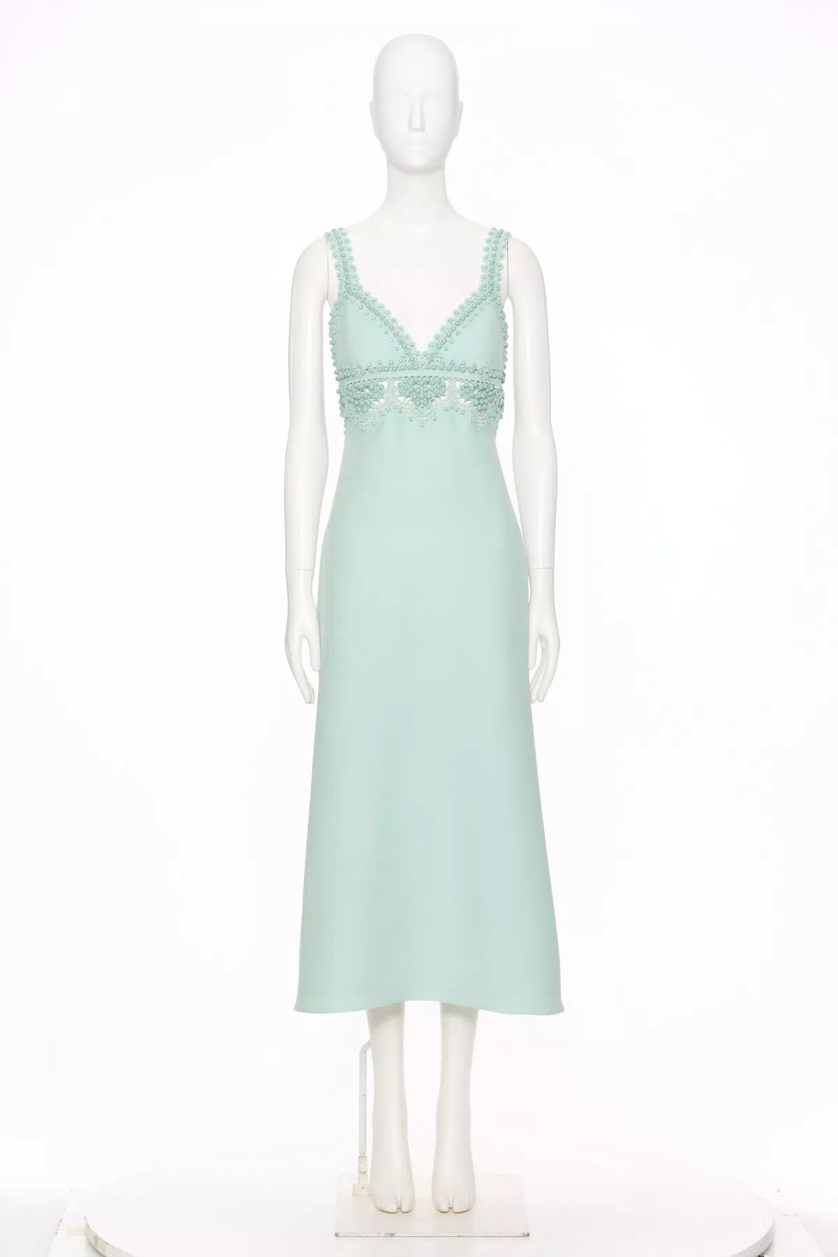 Valentino o1s1wg110426 Midi Dress in Blue Size M / US 6-8 / IT 42-44 - 1 Thumbnail