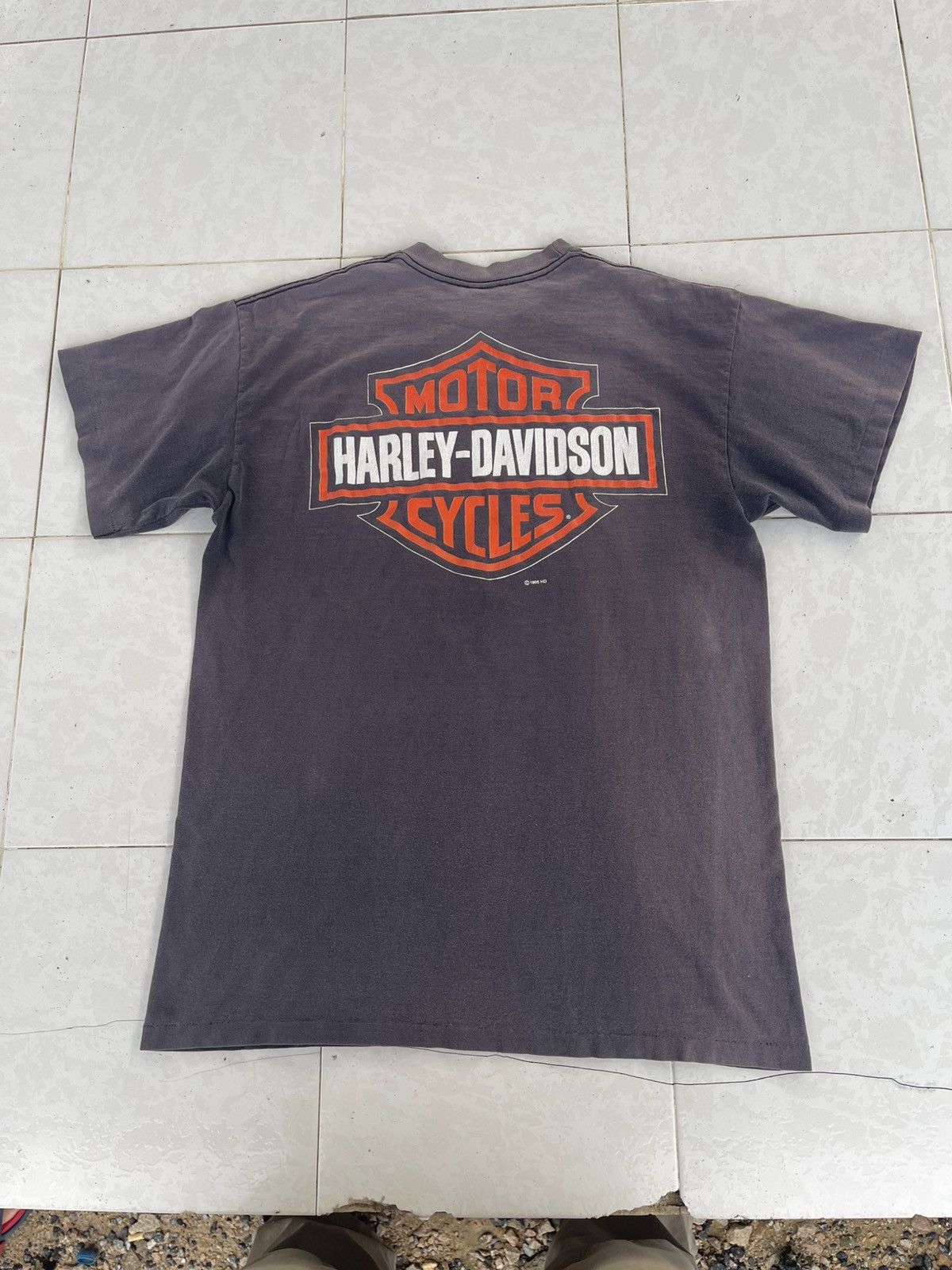 Harley Davidson Vintage 1995 HD Harley Davidson King Of The Road Shirt Tee Size US L / EU 52-54 / 3 - 12 Thumbnail