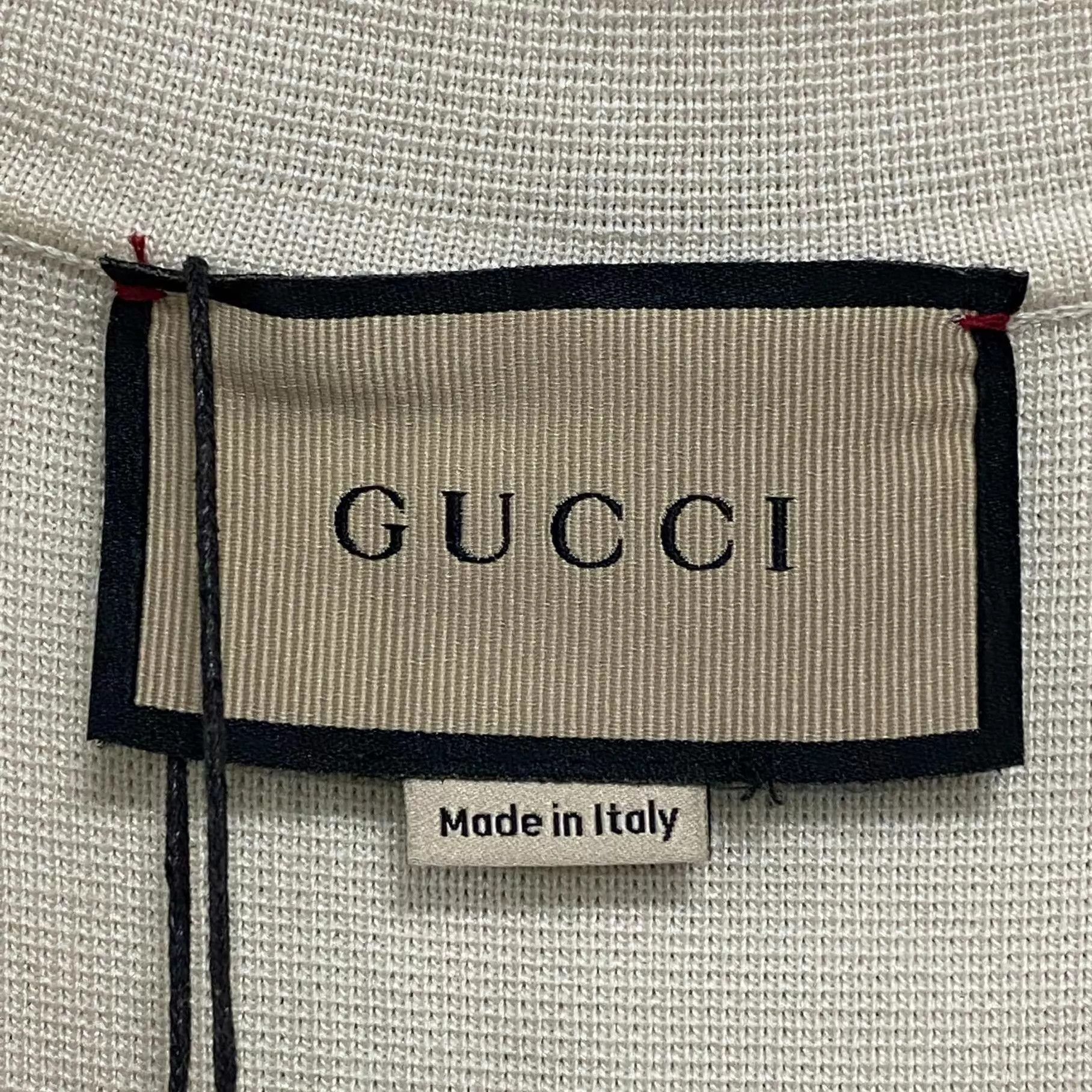 Gucci GUCCI Beige Embroidered Logo Knit Dress S Stain Size S / US 4 / IT 40 - 4 Thumbnail