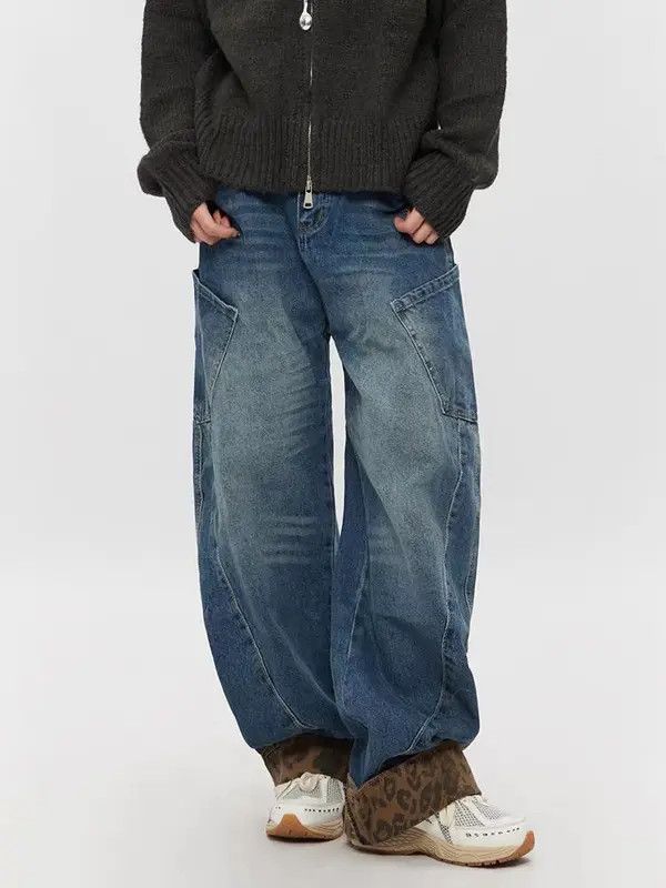 VIBE Washed Vintage Machete Large Pocket Y2K Jeans Size US 34 / EU 50 - 1 Thumbnail
