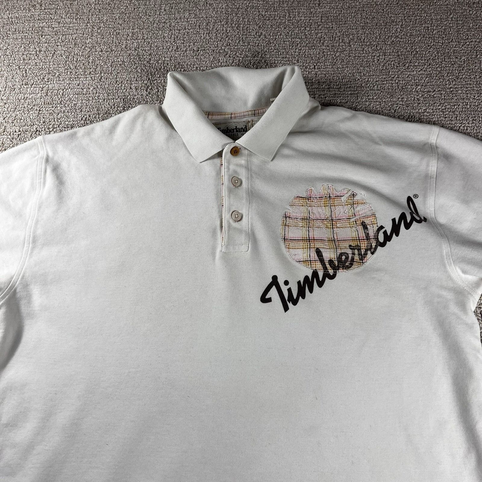 Timberland Timberland Large Logo Polo Shirt Beige Men’s Size Large Size US L / EU 52-54 / 3 - 2 Thumbnail