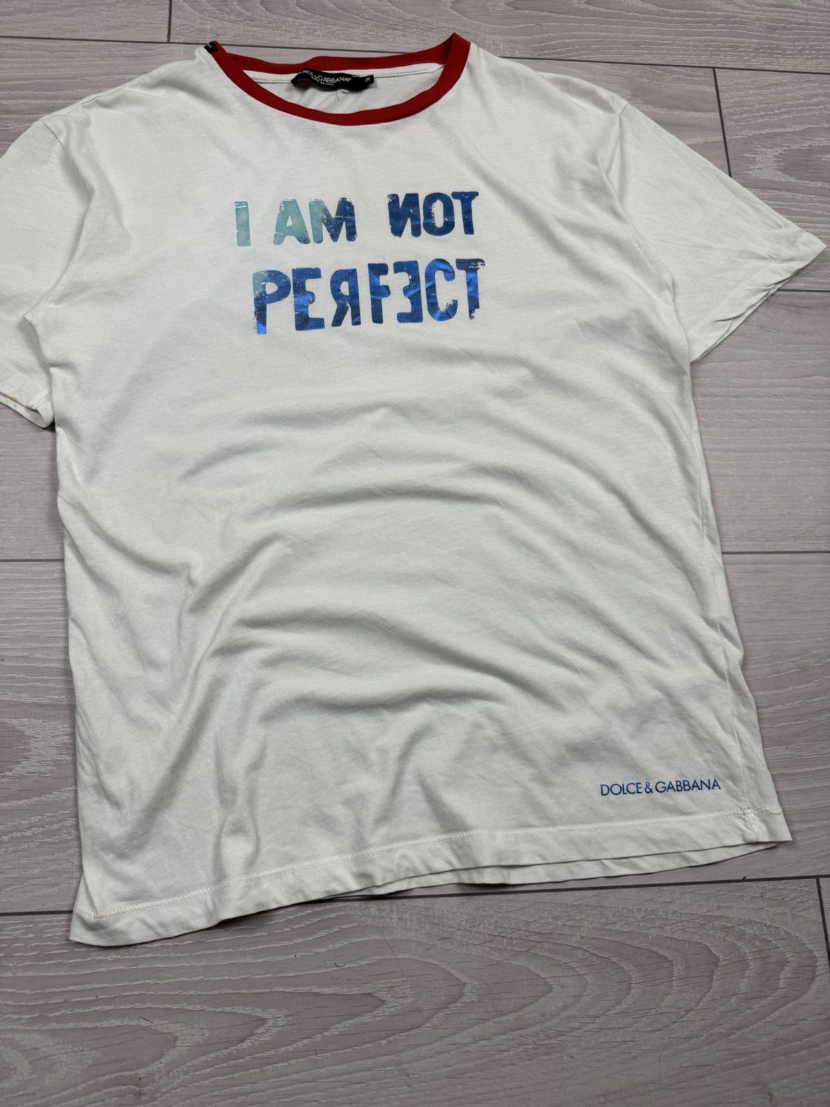 Dolce & Gabbana Dolce & Gabbana I AM NOT PERFECT t-shirt IT 36 / XS / 36”), Size XS / US 0-2 / IT 36-38 - 4 Thumbnail
