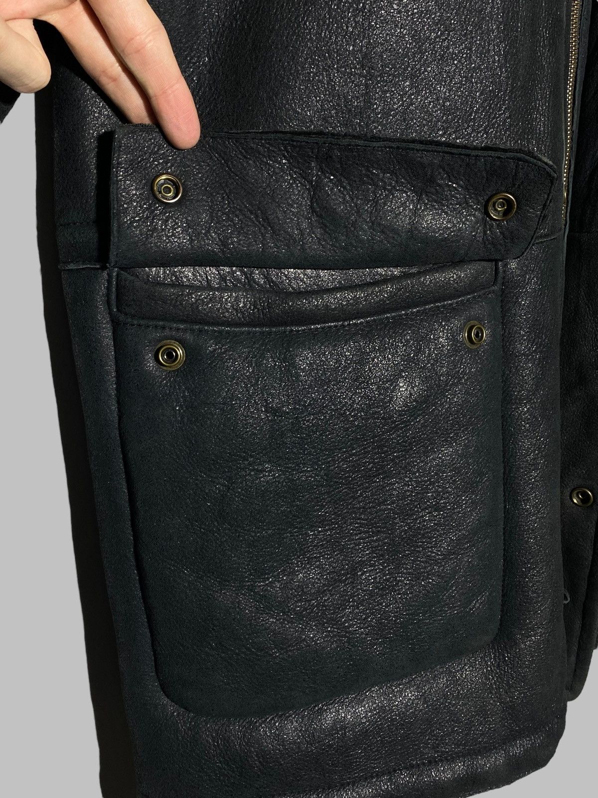 Versace Versace Classic V2 Shearling Jacket Black Vintage Rare Coat Size US XL / EU 56 / 4 - 17 Thumbnail