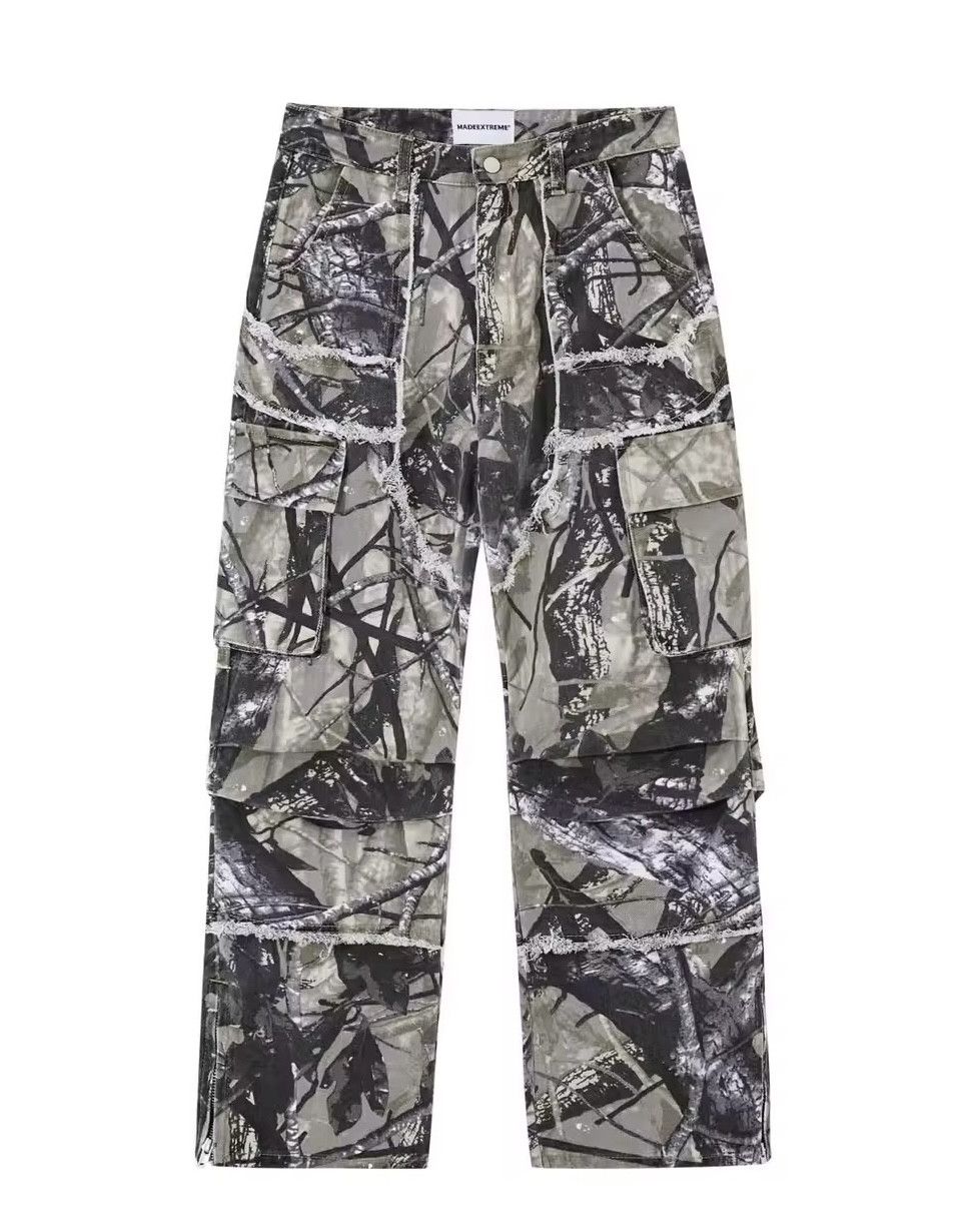 Japanese Brand Camouflage High Waist Cargo Wide Leg Pant Size US 31 - 4 Thumbnail
