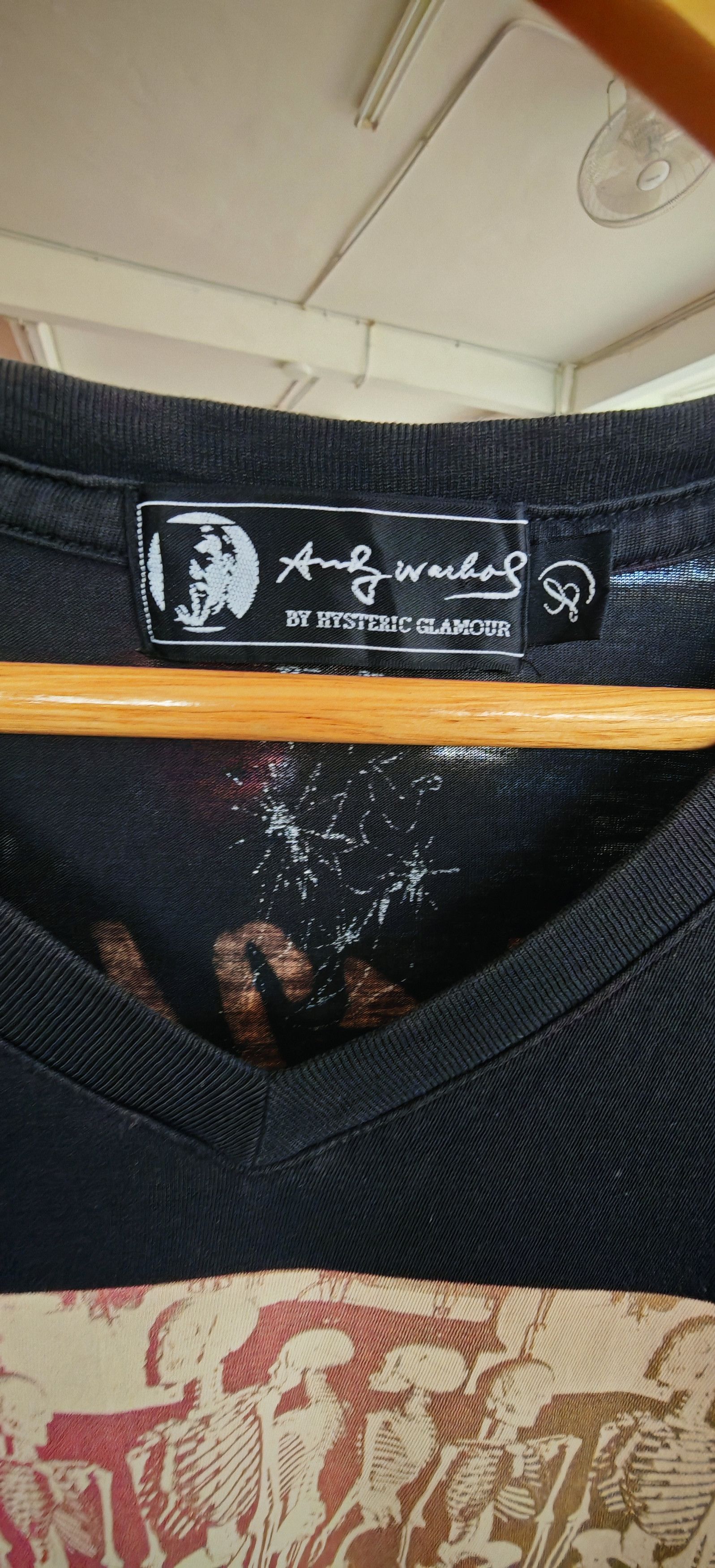 Andy Warhol × Hysteric Glamour Andy Warhol x Hysteric Glamour Skeleton Graphic Tee V-Neck Size US L / EU 52-54 / 3 - 4 Thumbnail