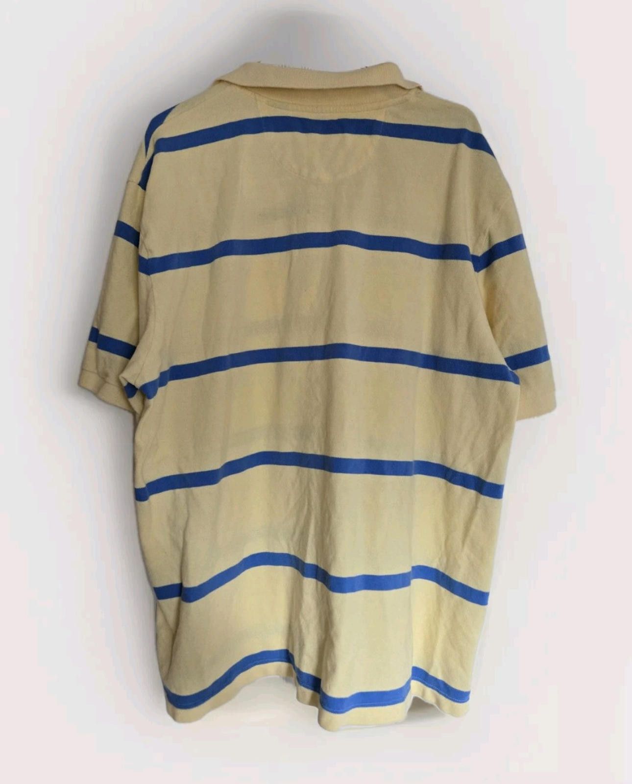 Chaps Chaps Golf Polo Shirt XXL 2X 2XL Pastel Yellow Blue Strip Size US XXL / EU 58 / 5 - 2 Thumbnail