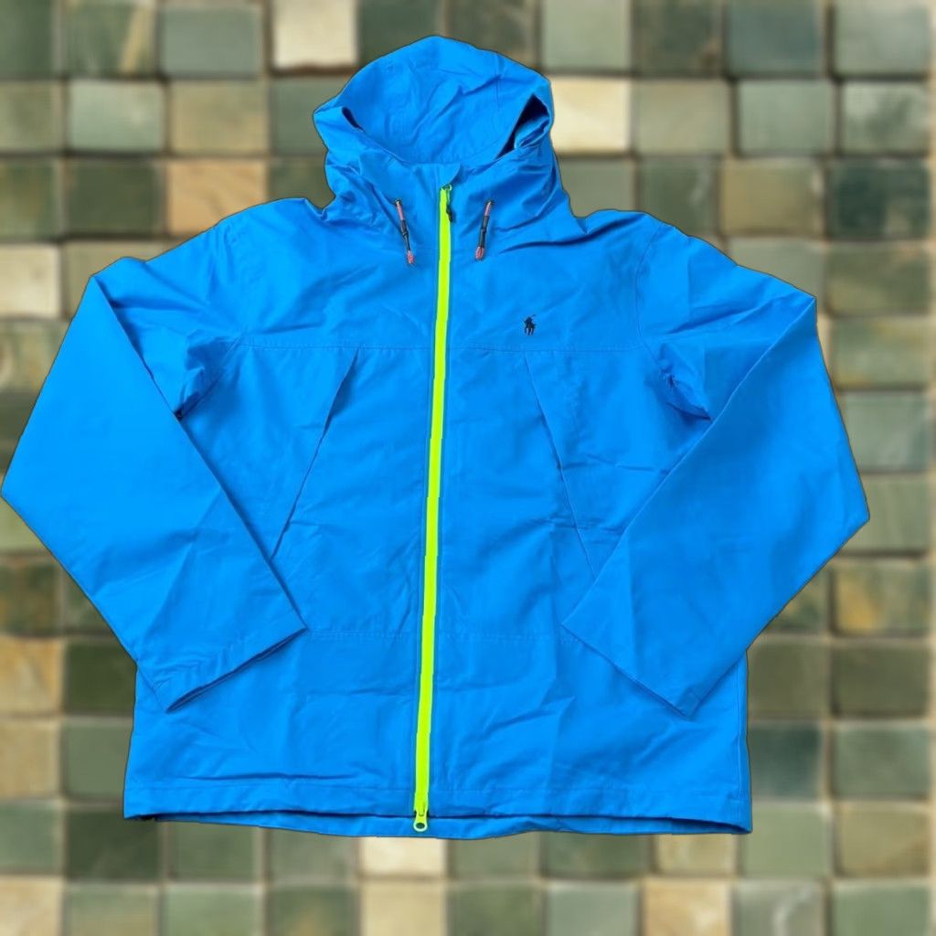 POLO RALPH LAUREN Water-Resistant Hooded Jacket Men's M Blue
