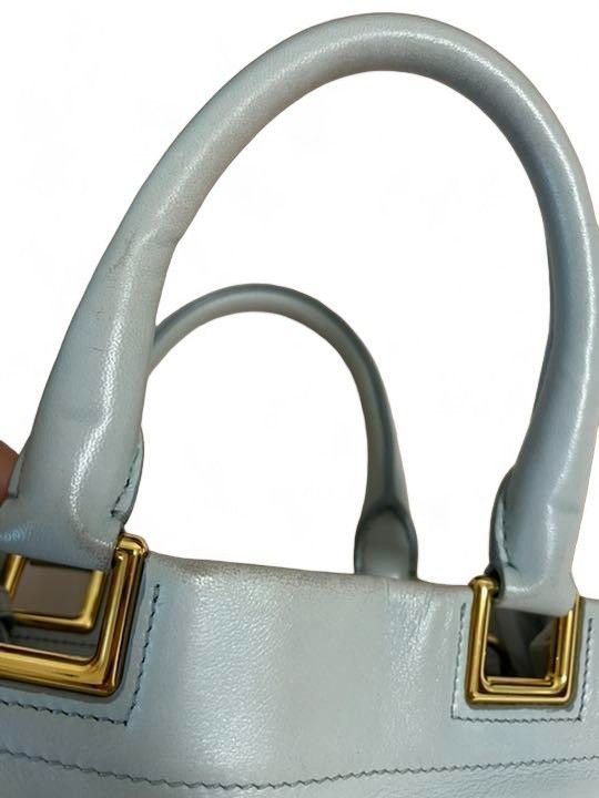Prada Prada - Light Blue Deer Leather Handbag Shoulder Bag Size ONE SIZE - 7 Thumbnail