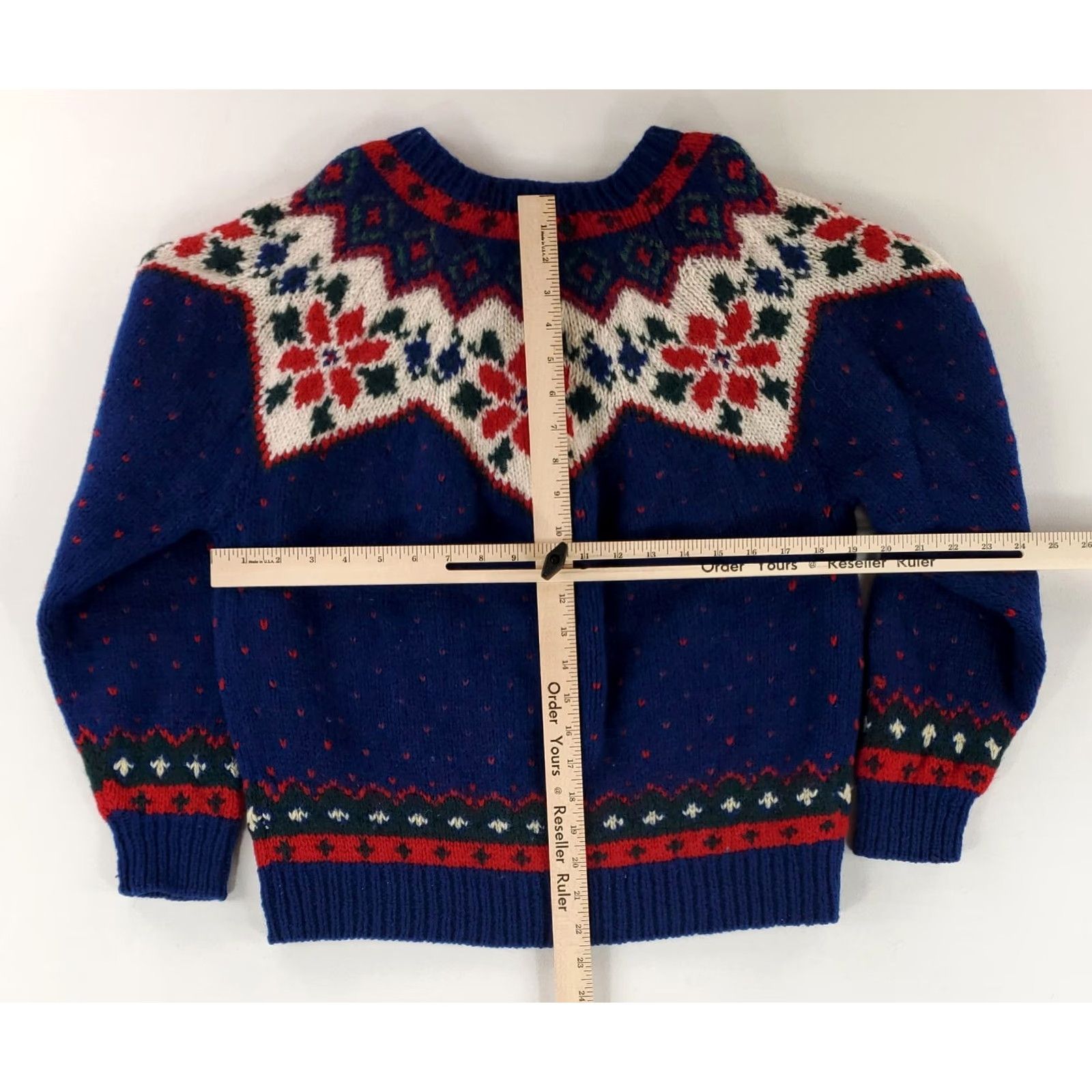 Eddie Bauer Eddie Bauer Sweater 100% Wool Nordic Long Sleeve Blue Womens M Pullover Women Wool blue M Size M / US 6-8 / IT 42-44 - 6 Thumbnail