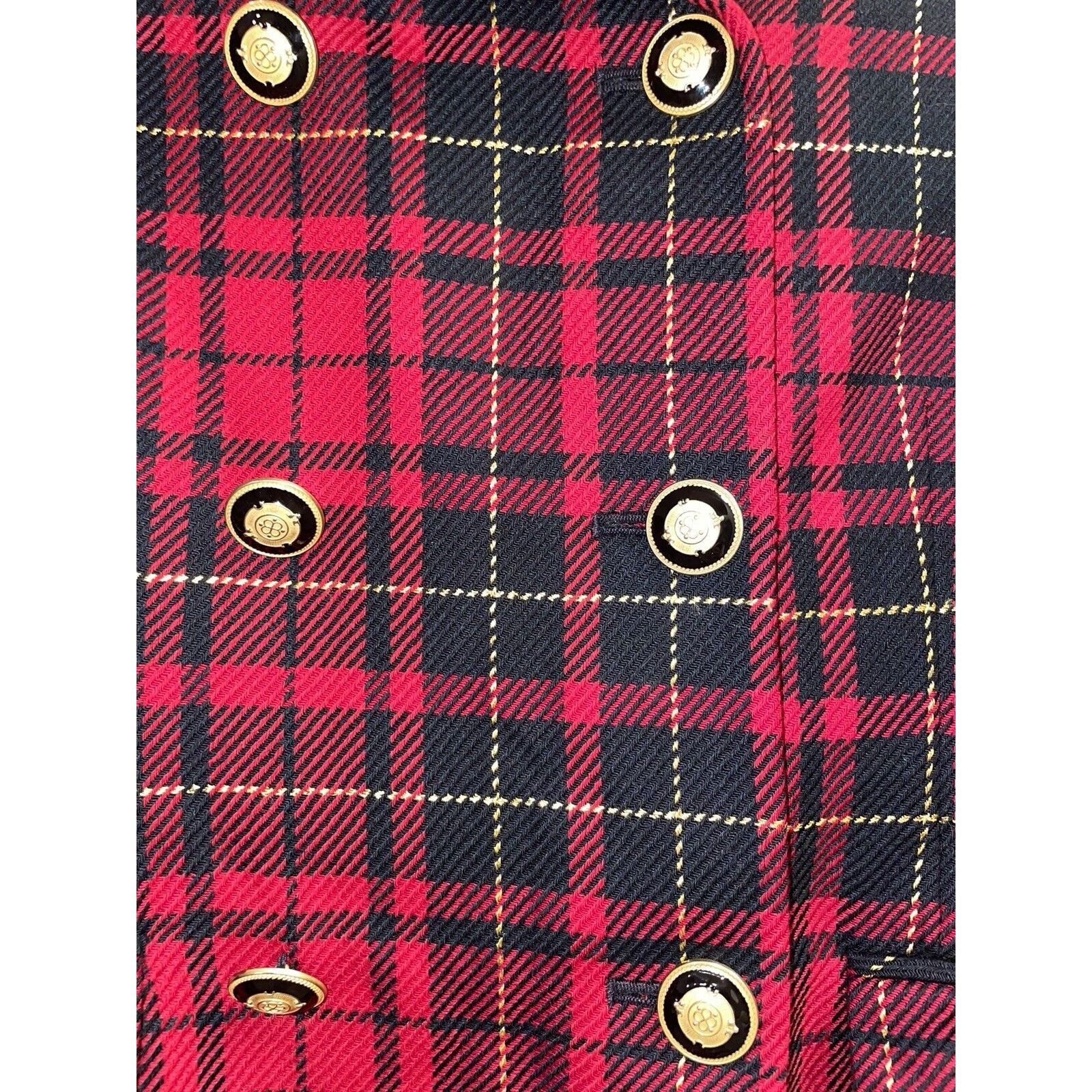 JH Collectibles VTG JH Collectibles Plaid Wool Blend Velvet Collar Button Size M / US 6-8 / IT 42-44 - 3 Thumbnail
