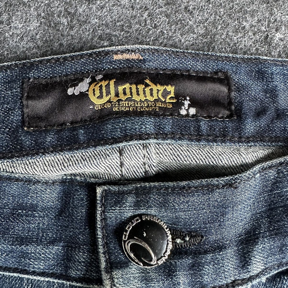 🔥 Cloud72 Big Embroidery Cross Logo Denim Waist 34 D584