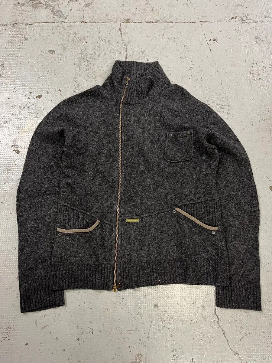 Dolce & Gabbana AW2003 Dolce & Gabbana Wool Asymmetrical Zip-Up Sweater Size US M / EU 48-50 / 2 - 1 Thumbnail