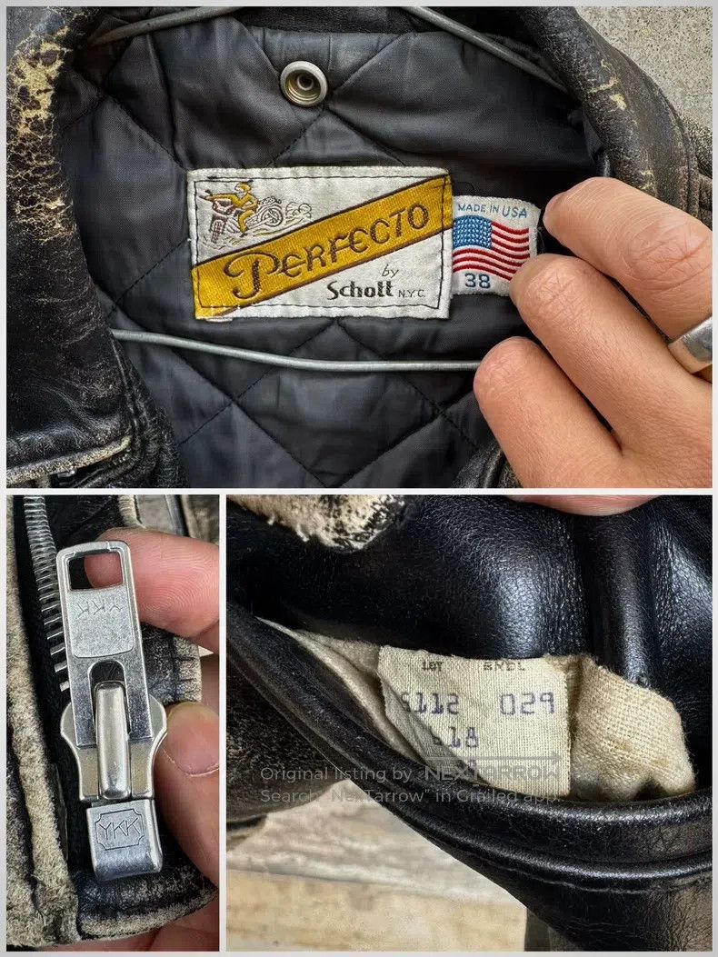 Schott Schott 618 Vintage cable-stayed locomotive leather jacket Size US M / EU 48-50 / 2 - 4 Thumbnail