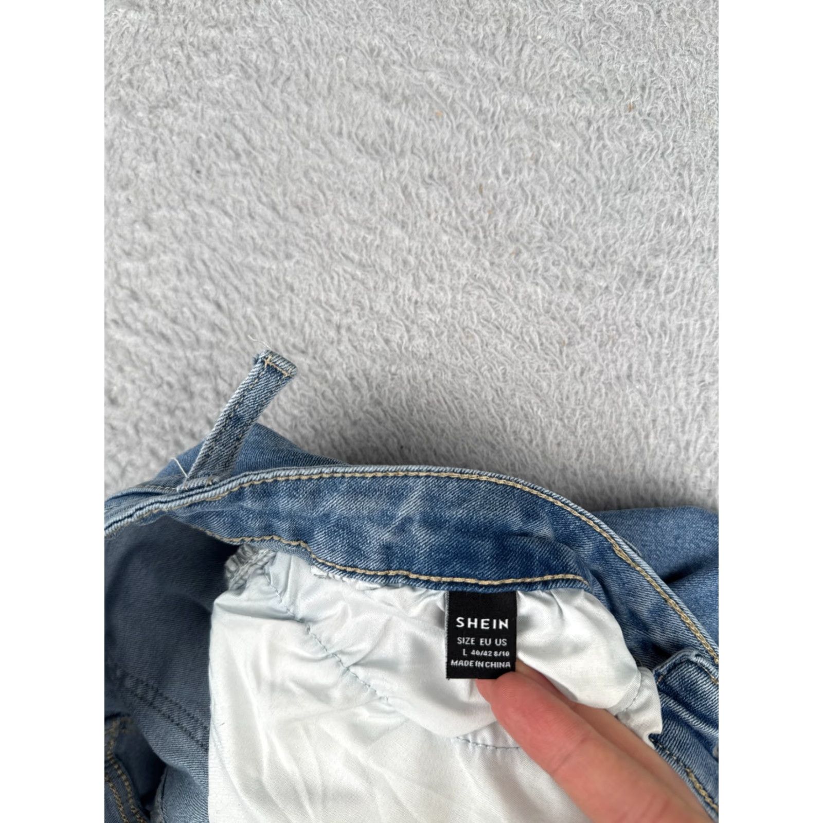 Shein SheIn Jeans Womens 8 Blue Denim Flared High Rise Distressed 28x30 Jeans Size 30" / US 8 / IT 44 - 6 Thumbnail