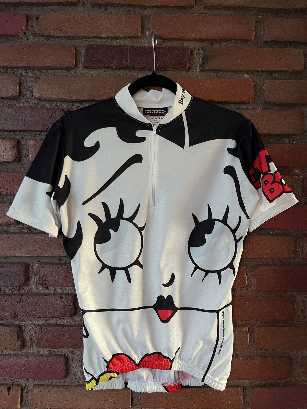 Vintage VNTG 1989 NASHBAR CYCLING JERSEY “BETTY BOOP” Size US M / EU 48-50 / 2 - 1 Thumbnail