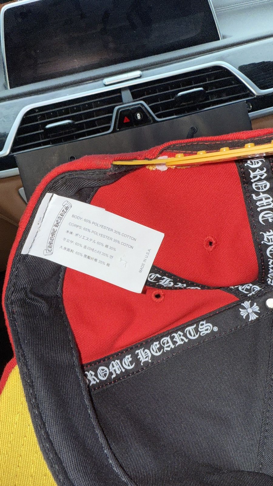 Chrome Hearts Chrome Hearts C H Baseball Hat - Red / Yellow Brand Size ONE SIZE - 13 Thumbnail