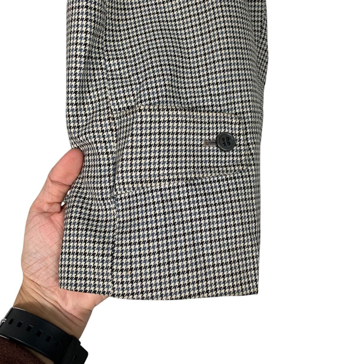 Aquascutum Vintage Aquascutum Houndstooth Trench Coat Size US L / EU 52-54 / 3 - 14 Thumbnail