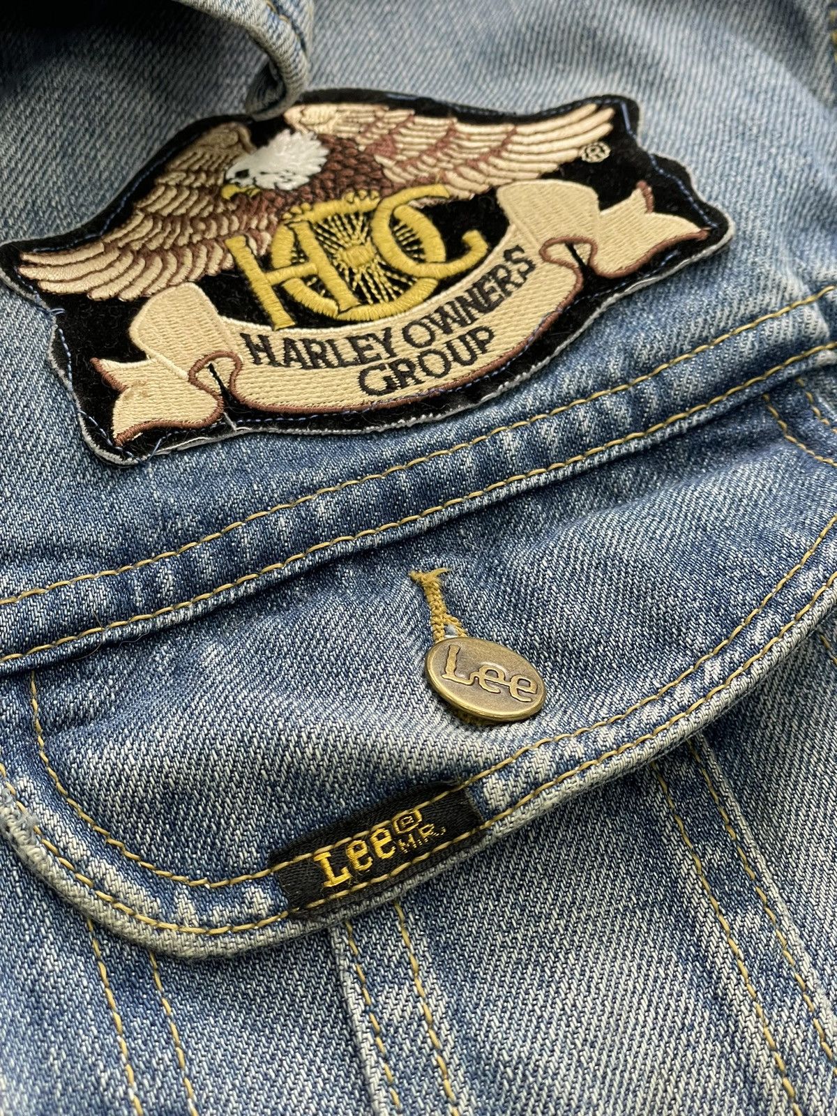 Lee Vintage Lee x harley davidson storm Rider denim jacket y2k Size US XL / EU 56 / 4 - 4 Thumbnail