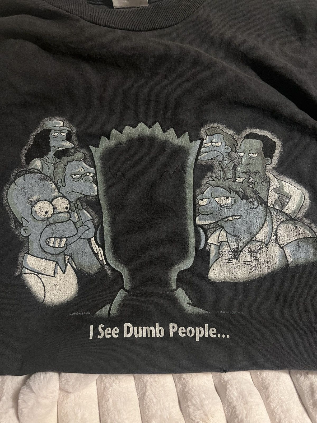 Vintage Vintage Y2K Bart Simpson Dumb People Sun Faded thrashed tee Size US L / EU 52-54 / 3 - 2 Thumbnail