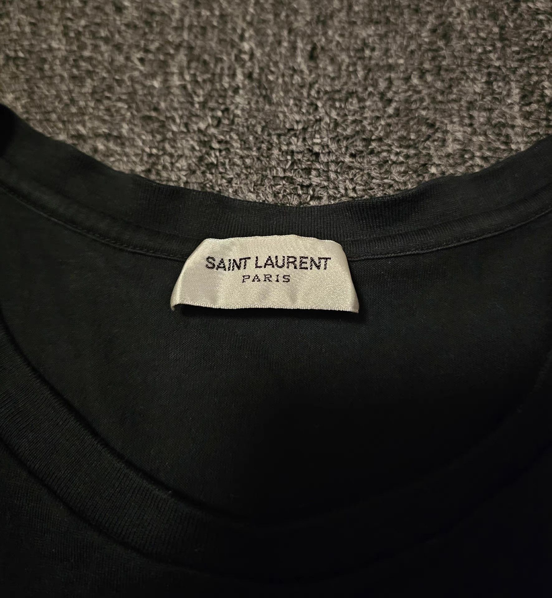 Saint Laurent Paris Saint Laurent Black Short Sleeve T-shirt, Size US M / EU 48-50 / 2 - 3 Thumbnail