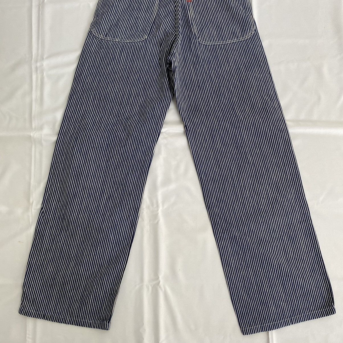 45rpm VTG 45rpm Blue Cafe Hickory Striped Workwear Denim Jeans Size US 27 - 13 Thumbnail