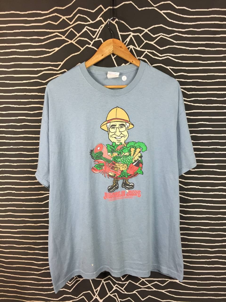 Vintage Vtg Jungle Jim's International Market Caricature Promo Tee Size US XL / EU 56 / 4 - 1 Thumbnail