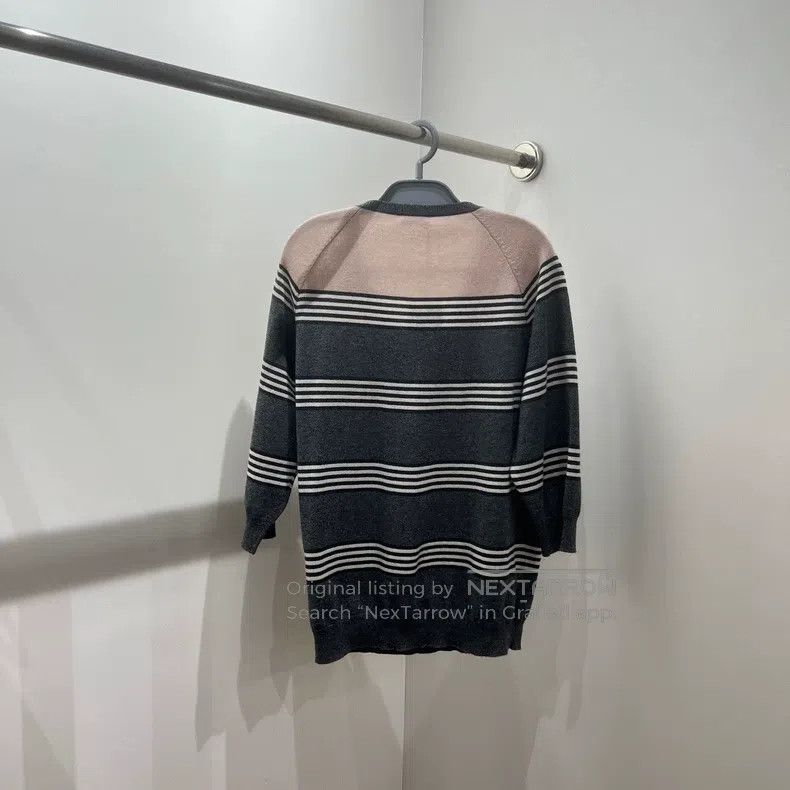 Brunello Cucinelli Brunello Cucinelli Striped color block off-shoulder cashme Size S / US 4 / IT 40 - 2 Thumbnail