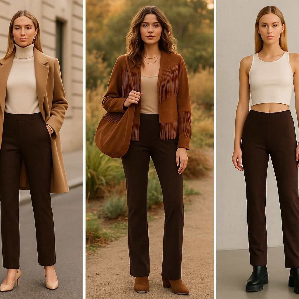 Other Alberto Makali Women PullOn Faux Suede Pant Brown M Quiet Lu Size 30" / US 8 / IT 44 - 1 Thumbnail