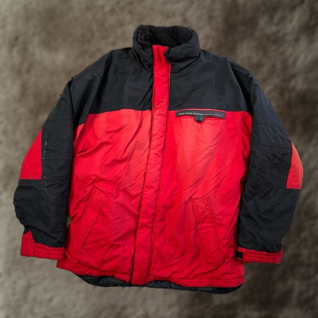 Ralph Lauren VINTAGE Ralph Lauren Polo Jeans Co. Jacket Mens Puffer XL Red Ski 90s Winter Outdoor Mens Size US XL / EU 56 / 4 - 1 Thumbnail