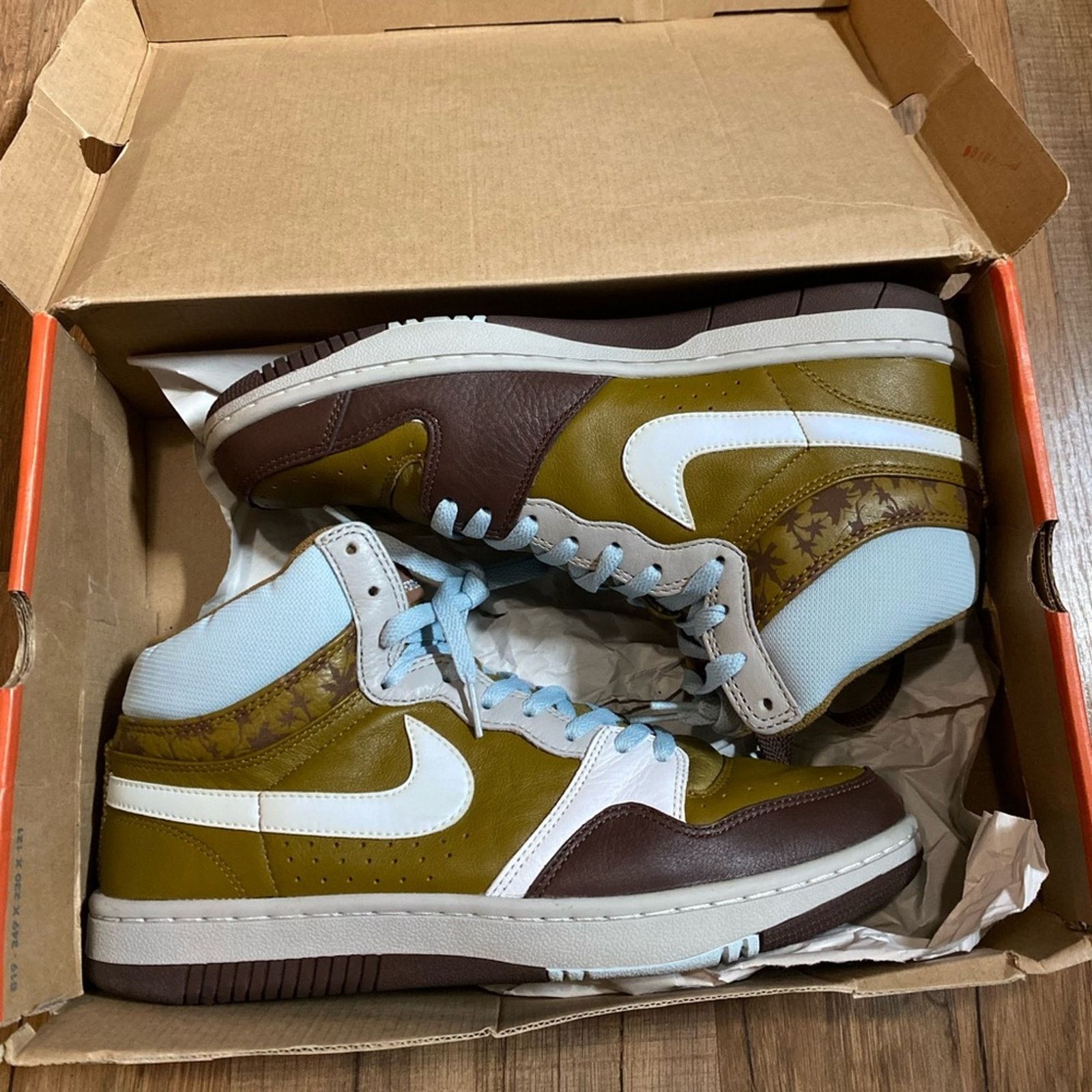 Nike 2006 Nike Court Force High Premium Spanish Moss White Granit Size US 11 / EU 44 - 1 Thumbnail
