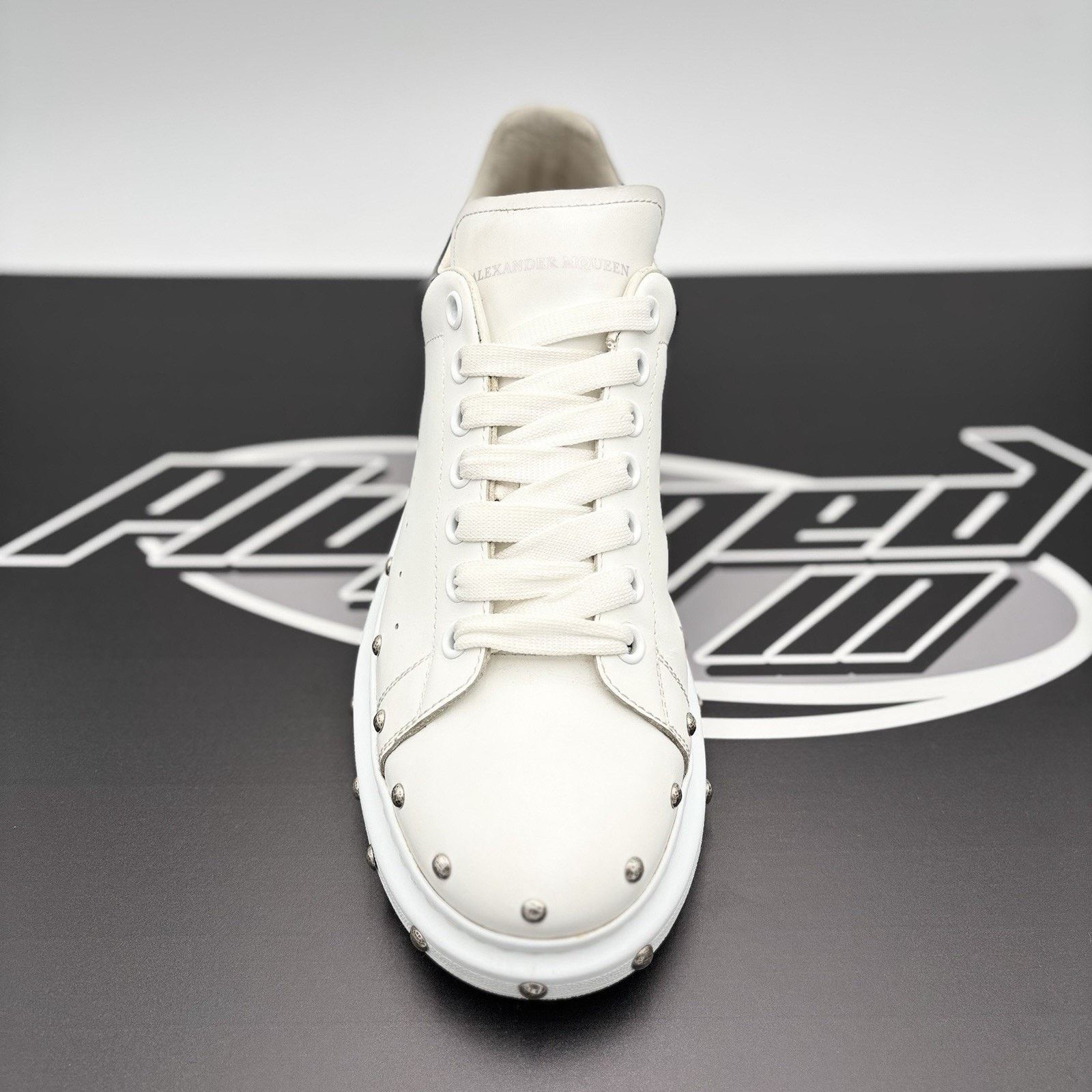 Alexander McQueen Alexander McQueen Front Studded ' White, Black ' | GREAT! Size US 11 / EU 44 - 5 Thumbnail